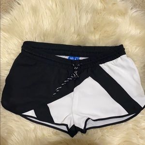 Womens Adidas Black & White Shorts